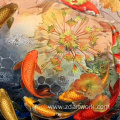 Oil painting Nine fish painting